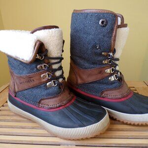 Tommy Hilfiger Women's Duck Boots Brown Faux Fur Lined Size 6M